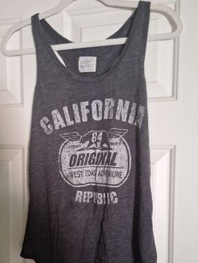 Reflex Gray California Graphic Tank Top